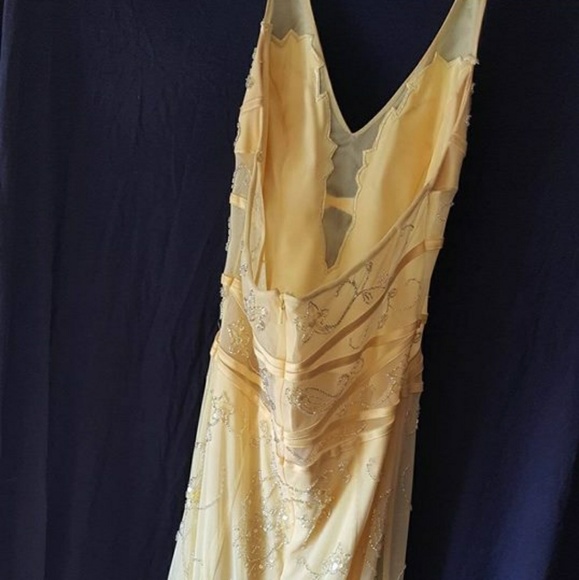 Halter prom dress-yellow (s) - Picture 2 of 5